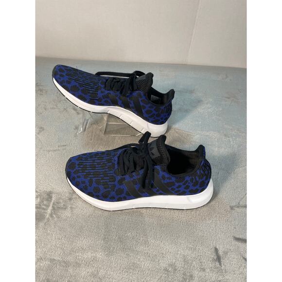 Adidas Swift Run Blue Leopard Print Sneakers - Size 7.5 - Picture 3 of 9